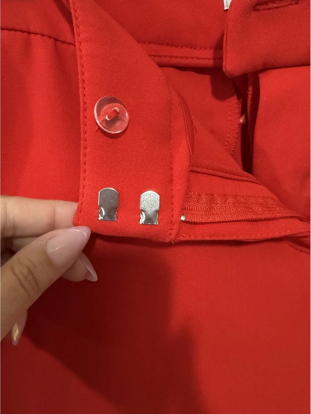 Dalia Women's Red Business Chic Scalloped Edge Pockets Size 2